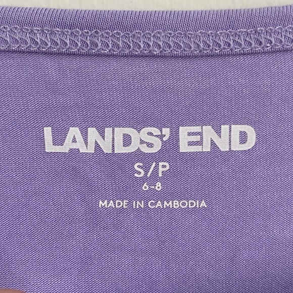 Lands’ End Women’s Short Sleeve Light Purple Top - Picture 2 of 4